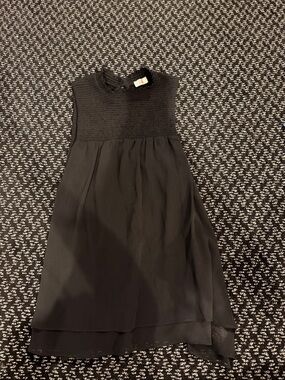 Little Moon Black Crocheted Bodice Sleeveless Tank Top